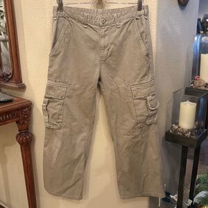 Vintage SIDEOUT Beige Cargo Baggy Y2K Skate Pants Size 30